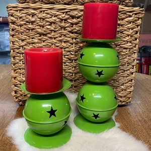 Pair of candle holders